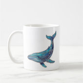 天体クジラ マグカップ 高級ラインアート (左)