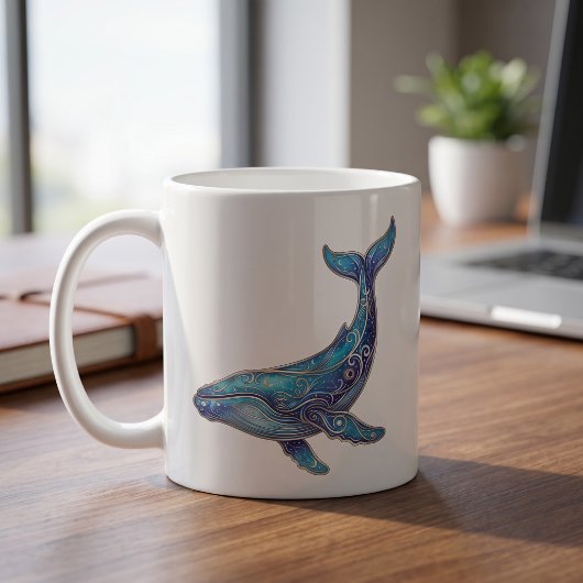 天体クジラ マグカップ 高級ラインアート