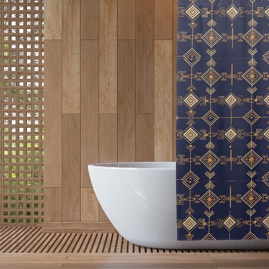 天体グリッド シャワーカーテン