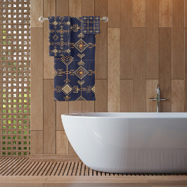 天体グリッド バスタオルセット