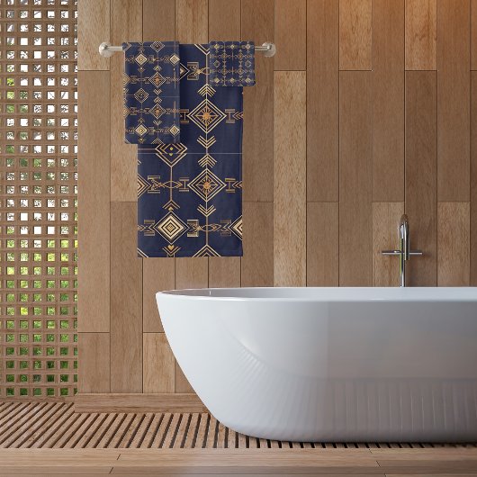 天体グリッド バスタオルセット