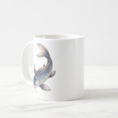 天体コイ魚マグカップ 高級ラインアート コーヒーマグカップ (正面左)