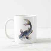 天体コイ魚マグカップ 高級ラインアート コーヒーマグカップ (左)