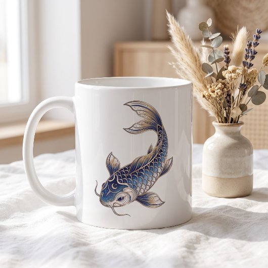 天体コイ魚マグカップ 高級ラインアート コーヒーマグカップ