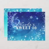 天体ショー 月のきらめきパーティー 保存日付 案内ポストカード (正面/裏面)