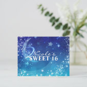 天体ショー 月のきらめきパーティー 保存日付 案内ポストカード (スタンド正面)