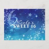 天体ショー 月のスパークルパーティー 保存日付のお知らせ 案内ポストカード (正面)