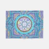 天体ジオメトリポータル フリースブランケット (正面(横))