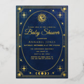 天体タロットカードベビーシャワー招待状 箔招待状 (正面)