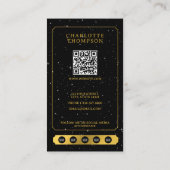 天体タロット太陽ムーンシグナーマイク金ゴールド 名刺 (裏面)