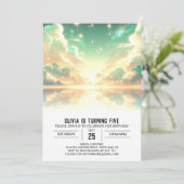 天体デジタル誕生日 招待状 (スタンド正面)