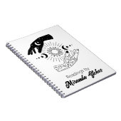 天体トレンディー太陽と月と手のタロットジャーナル ノートブック (右側)