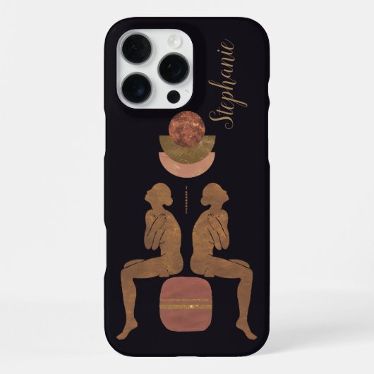 天体バランス モノグラムケース iPhoneケース (裏面)
