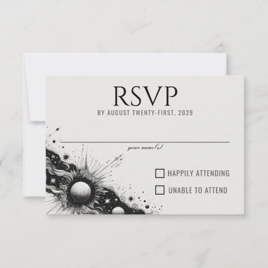 天体バンド 出欠カード (正面)