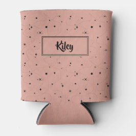 天体パターン古バラ 缶クーラー