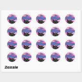 天体ヒゲ Sticker ラウンドシール (シート)