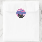 天体ヒゲ Sticker ラウンドシール (バッグ)