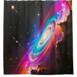 天体ファンタジーブラックホール シャワーカーテン