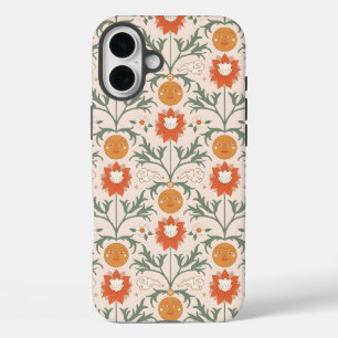 天体フラワーのサンシャインバースト シームレスパターン デザイン iPhone 16 PLUSケース