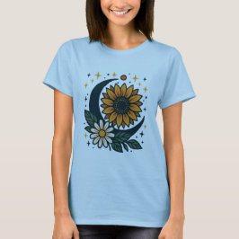天体フラワーのレディースTシャツ Tシャツ