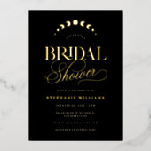 天体ブライダルシャワー 箔招待状 (正面)