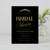 天体ブライダルシャワー 箔招待状 (立ち正面)