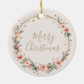 天体ベビー初めてのクリスマス パーソナライズされた セラミックオーナメント (裏面)