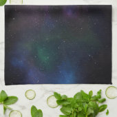 天体ベール星雲銀河星野コズミック キッチンタオル (折り畳み)
