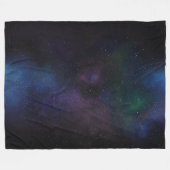 天体ベール星雲銀河星野コズミック フリースブランケット (正面(横))
