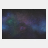 天体ベール星雲銀河星野コズミック ラッピングペーパーシート (正面3)
