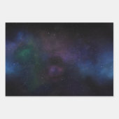 天体ベール星雲銀河星野コズミック ラッピングペーパーシート (正面)