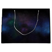 天体ベール星雲銀河星野コズミック ラージペーパーバッグ (正面)