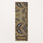 天体ペイズリーフローラパーソナライズされた名 ヨガマット (正面)