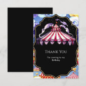 天体ボホサーカス誕生日 サンキューカード (正面/裏面)