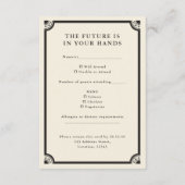 天体ボホ タロット ムーン ウェディング RSVP カード (裏面)