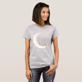 天体ムーン＆フラワースターTシャツ Tシャツ (正面フル)