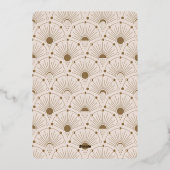 天体ヴィンテージアールデコ写真クリスマスカード 箔シーズンカード (裏面)