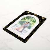 天体ヴィンテージアールデコ写真クリスマスカード 箔シーズンカード (回転した状態)