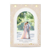 天体ヴィンテージアールデコ写真クリスマスカード 箔シーズンカード