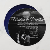 天体円形招待状 セーブザデート (正面/裏面)