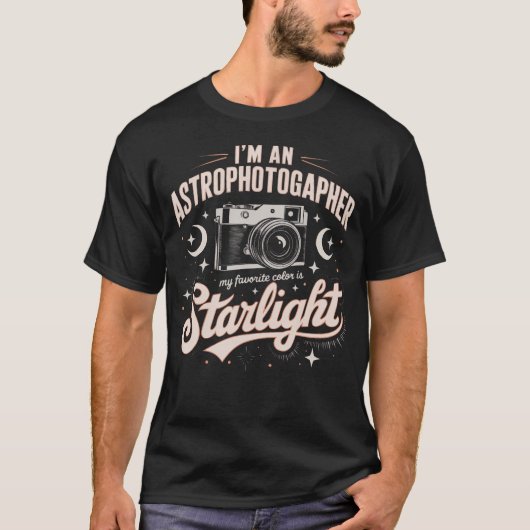 天体写真カメラ 天体 夜空 フォト Tシャツ (正面)