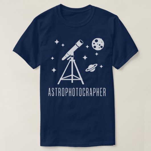 天体写真家宇宙望遠鏡 Tシャツ (デザイン正面)