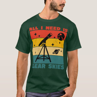 天体写真望遠鏡澄ん空 Tシャツ