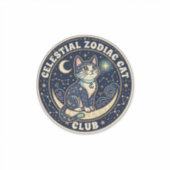 天体十二星座 猫 かわいい 猫 Tシャツ デザイン - セル シール (正面)