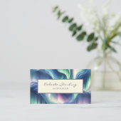 天体占星星星星旋回ユニークおもしろいパターン 名刺 (スタンド正面)