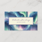 天体占星星星星旋回ユニークおもしろいパターン 名刺 (正面)
