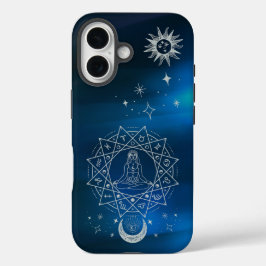 天体占星術ミスティック瞑想星座 iPhone 16ケース