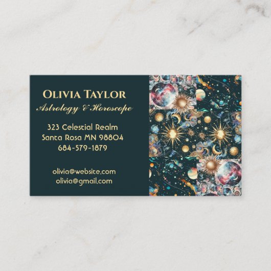 天体占星術占星術リーダプロフェッショナル 名刺 (正面)