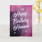 天体名前をカスタムする誕生日カード カード (黄色い花)