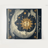天体太陽と月の星座スピリチュアルコスモス タペストリー (正面(横))